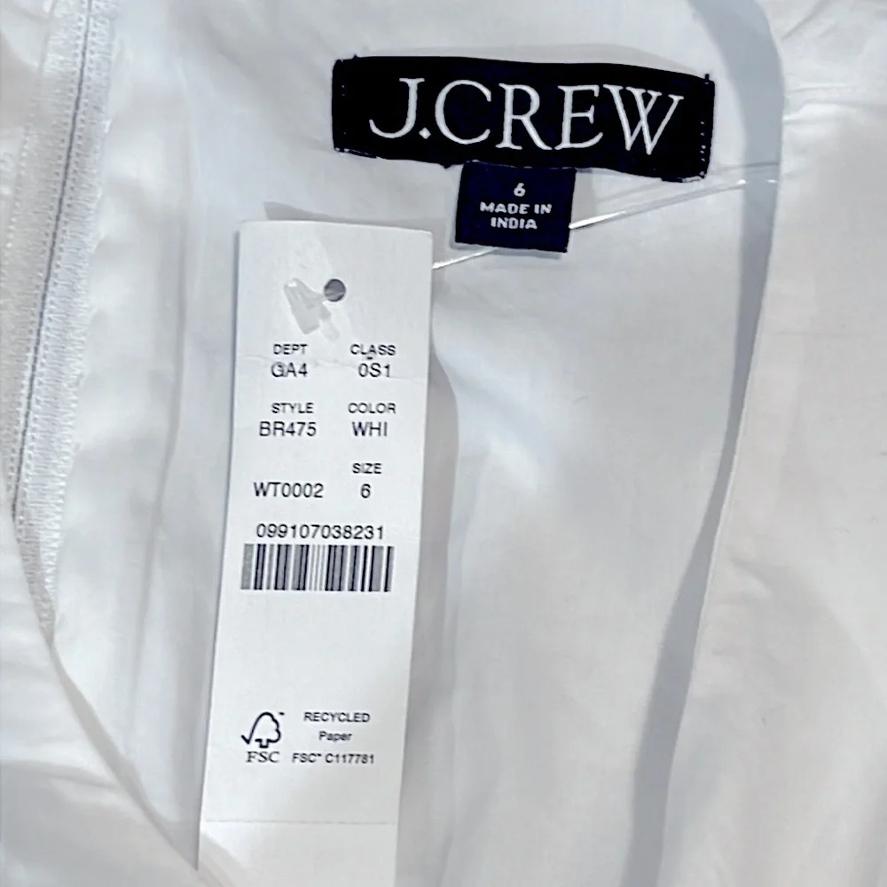 J. Crew Bubble-Skirt A-Line Mini Poplin Dress